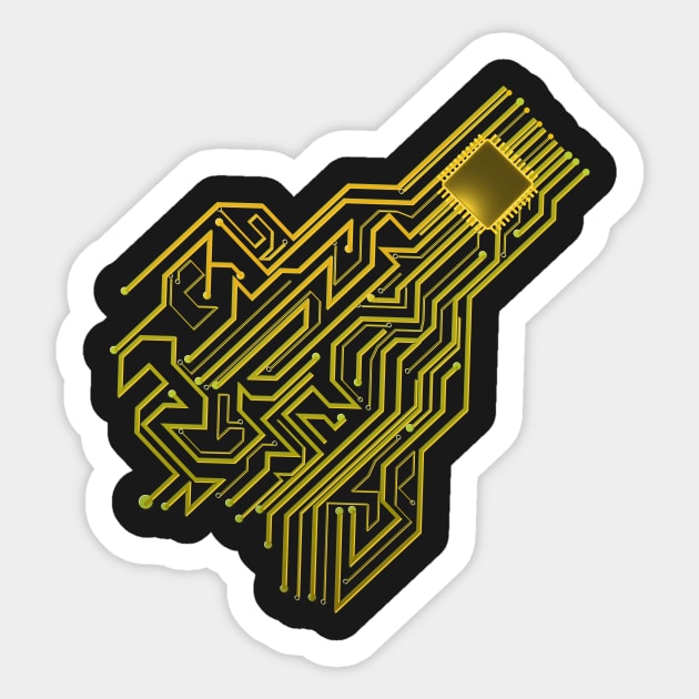 CPU heart for Engineers, Geeks and IT professionals Sticker by mangobanana